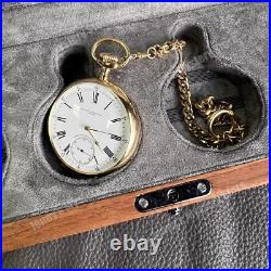 4 Slot Solid Wood Pocket Watch Box Portable Pocket Watch Display Storage Case