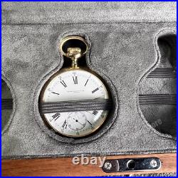 4 Slot Solid Wood Pocket Watch Box Portable Pocket Watch Display Storage Case