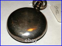 #5492, Vintage Elgin 18s 15J, 315 Move, Sterling Case Open Face Pocket Watch