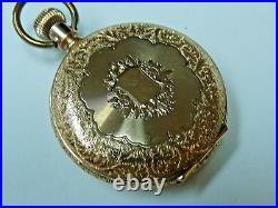 6s SETH THOMAS Pocket Watch 14K GOLD CASE. RUNNING