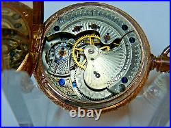 6s SETH THOMAS Pocket Watch 14K GOLD CASE. RUNNING