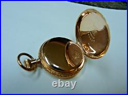 6s SETH THOMAS Pocket Watch 14K GOLD CASE. RUNNING