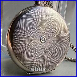 AERO vintage pocket watch chain hunter case manual winding working from Japan