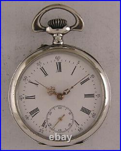 AMAZING Silver Case Serviced Hi Grade ETERNA 120-Years-Old Swiss Pocket Watch