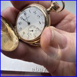 AMERICAN WALTHAM WATCH Pocket Watch 0 Sz. Hunter Case The Watch Works
