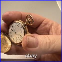 AMERICAN WALTHAM WATCH Pocket Watch 0 Sz. Hunter Case The Watch Works