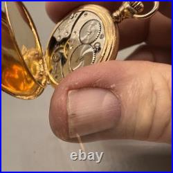 AMERICAN WALTHAM WATCH Pocket Watch 0 Sz. Hunter Case The Watch Works
