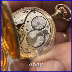 AMERICAN WALTHAM WATCH Pocket Watch 0 Sz. Hunter Case The Watch Works