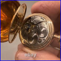 AMERICAN WALTHAM WATCH Pocket Watch 0 Sz. Hunter Case The Watch Works