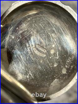 AMERICAN WATCH CO Waltham POCKET WATCH BLACK ROMAN NUMERALS In Deuber Watch Case