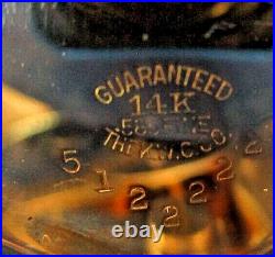 ANTIQUE 14k GOLD ELGIN POCKET WATCH & HUNTER CASE MONO