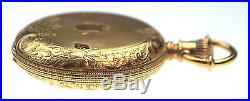 ANTIQUE 1877 ELGIN 13J SIZE 8S 18K YELLOW GOLD HUNTING CASE EXCELLENT CONDITION