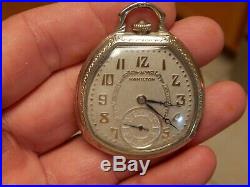 ANTIQUE 1920'S Hamilton 912 17 Jewel Size 12 Pocket Watch in Rare 14k GF Case