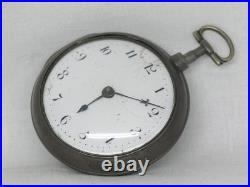 ANTIQUE 57MM M. J. COHEN of BRIGHTON PAIR CASE VERGE FUSEE POCKETWATCH, RUNNING
