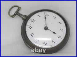 ANTIQUE 57MM M. J. COHEN of BRIGHTON PAIR CASE VERGE FUSEE POCKETWATCH, RUNNING