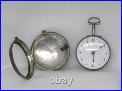 ANTIQUE 57MM M. J. COHEN of BRIGHTON PAIR CASE VERGE FUSEE POCKETWATCH, RUNNING
