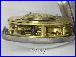 ANTIQUE 57MM M. J. COHEN of BRIGHTON PAIR CASE VERGE FUSEE POCKETWATCH, RUNNING