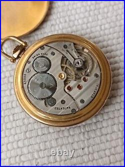 ANTIQUE CYMA OPEN FACE ART DECO CASE SWISS POCKET WATCH FROM Ca 1920