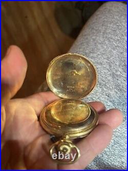 ANTIQUE ELGIN 14K GOLD POCKET WATCH rare