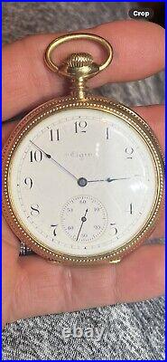 ANTIQUE ELGIN 14K GOLD POCKET WATCH rare