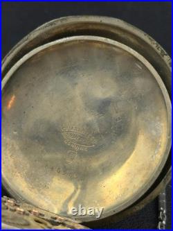 ANTIQUE ELGIN 18 SIZE B. W. RAYMOND 19J GRADE 240 POCKET WATCH with SILVEROID CASE