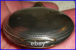 ANTIQUE ELGIN # 9884474 STERLING SILVER CASE With GREAT DESIGN WORKING! Vafo