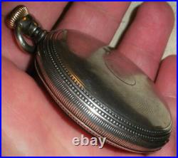 ANTIQUE ELGIN # 9884474 STERLING SILVER CASE With GREAT DESIGN WORKING! Vafo