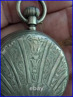 ANTIQUE F Robert PATENT LEVER Pocket Watch LOCLE FINE SILVER & 14k CASE With Key