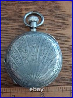 ANTIQUE F Robert PATENT LEVER Pocket Watch LOCLE FINE SILVER & 14k CASE With Key