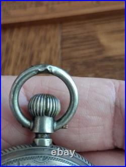 ANTIQUE F Robert PATENT LEVER Pocket Watch LOCLE FINE SILVER & 14k CASE With Key