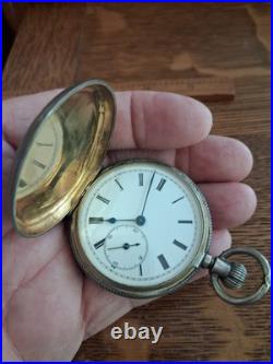 ANTIQUE F Robert PATENT LEVER Pocket Watch LOCLE FINE SILVER & 14k CASE With Key