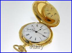 Antique Minute Repeater 18kt Rose Gold Chronograph 56mm Pocketwatch Hunters Case
