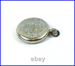 ANTIQUE MOERIS POCKET WATCH SWISS MADE SILVE CASE 40s RARE MILITARY COLLECTIBLES