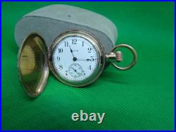 ANTIQUE POCKET WATCH ELGIN 0s 15j GOLD FILLED FANCY HUNTER CASE! Ex7