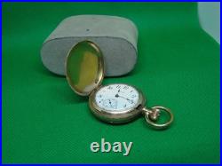 ANTIQUE POCKET WATCH ELGIN 0s 15j GOLD FILLED FANCY HUNTER CASE! Ex7