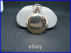 ANTIQUE POCKET WATCH HUNTER CASE GOLD FILLED 36mm ILLINOIS 11j! Aa5