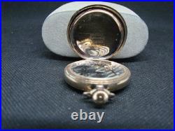 ANTIQUE POCKET WATCH HUNTER CASE GOLD FILLED 36mm ILLINOIS 11j! Aa5