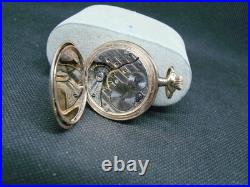 ANTIQUE POCKET WATCH HUNTER CASE GOLD FILLED 36mm ILLINOIS 11j! Aa5
