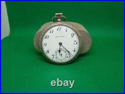 ANTIQUE POCKET WATCH SOUTH BEND 16s 9j 209 FANCY 14kt GOLD FILLED CASE! Bb8