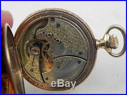 Antique Solid 14k Gold Fancy Case Waltham 15 Jewel Size 6 Watch 64.6 Grams