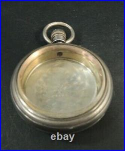 ANTIQUE STERLING SILVER C. W. C. CO. POCKET WATCH PROTECTIVE CASE-4692 -c. 1895s