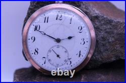 ANTIQUE SWISS POCKET WATCH 800 SILVER CASE 50.3mm FOR REPAIR (A11)