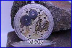 ANTIQUE SWISS POCKET WATCH 800 SILVER CASE 50.3mm FOR REPAIR (A11)