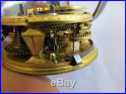 ANTIQUE VERGE FUSEE CONSULAR SILVER CASE POCKET WATCH BY THO MAYLARD LONDON