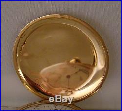 ANTIQUE WALTHAM 14k SOLID GOLD HUNTER CASE GREAT LOOKING POCKET WATCH YEAR 1917