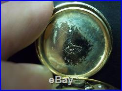 Antique Waltham Hunters Cased Pocket Watch Solid 14k Gold