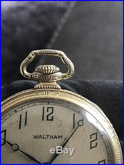 ANTIQUE WALTHAM POCKET WATCH 17jewels Gold Filled Rare Case And Dial