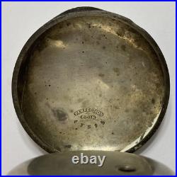 ANTIQUE c. 1887 WALTHAM BROADWAY POCKET WATCH 18S 17J COIN SILVER PERFECTION CASE