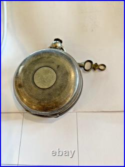 AW co Waltham pocket watch with coin silver case non running