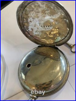 AW co Waltham pocket watch with coin silver case non running